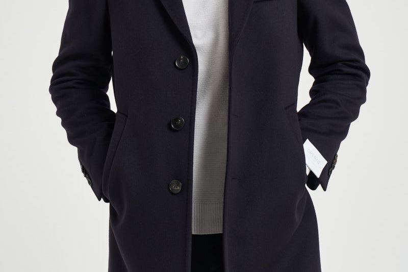 Cappotto uomo monopetto blu notte DUBLINO C100275 BRERAS 