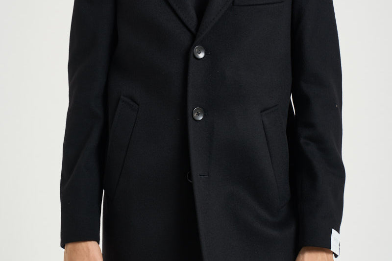 Cappotto uomo monopetto nero DUBLINO C100276 BRERAS 