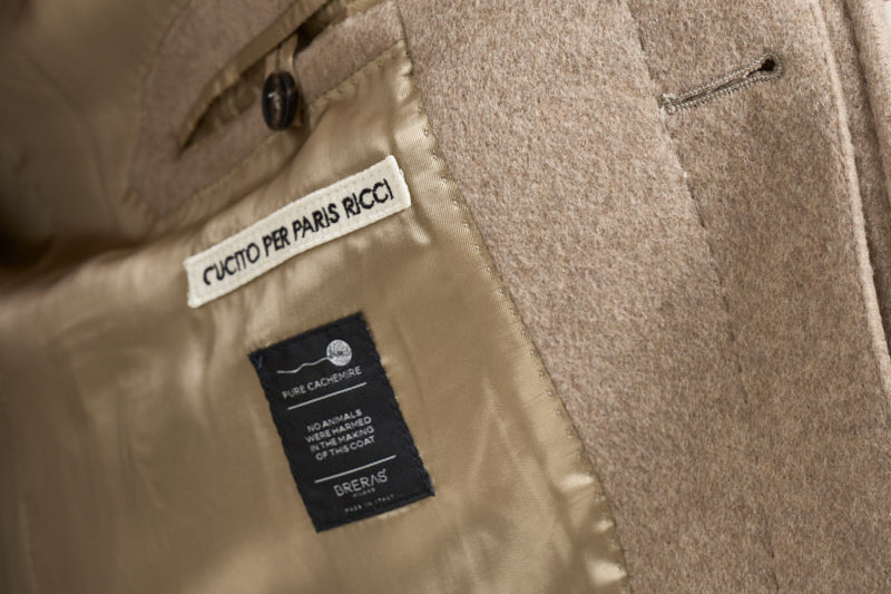Cappotto uomo in cashmire beige PEST C909300 BRERAS 