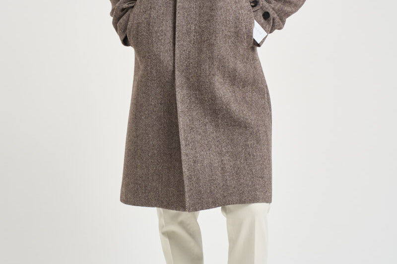 Cappotto uomo in lana beige e moro ZAGABRIA C14253 BRERAS 