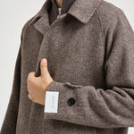 Cappotto uomo in lana beige e moro ZAGABRIA C14253 BRERAS 