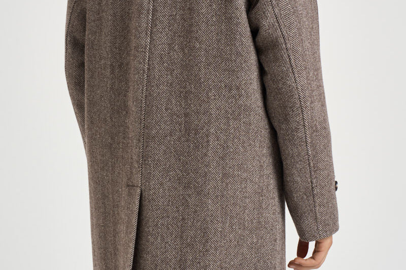 Cappotto uomo in lana beige e moro ZAGABRIA C14253 BRERAS 