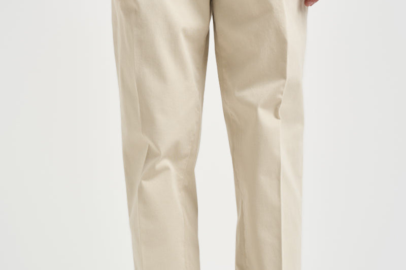 Pantalone uomo doppia pinces panna BELLO 400008103 BRIGLIA 