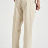 Pantalone uomo doppia pinces panna BELLO 400008103 BRIGLIA 