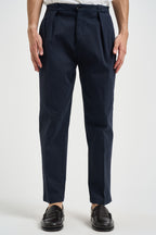 Pantalone uomo doppia pinces blu BELLO 40000811 BRIGLIA 