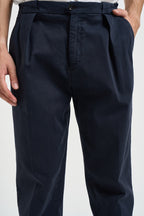 Pantalone uomo doppia pinces blu BELLO 40000811 BRIGLIA 