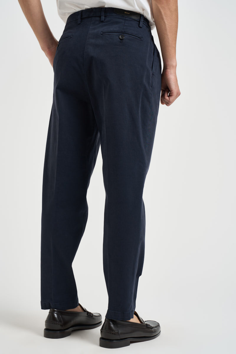 Pantalone uomo doppia pinces blu BELLO 40000811 BRIGLIA 