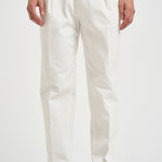 Pantalone uomo doppia pinces bianco BELLO 400008120 BRIGLIA 