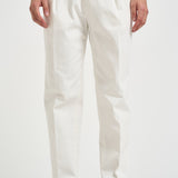 Pantalone uomo doppia pinces bianco BELLO 400008120 BRIGLIA 