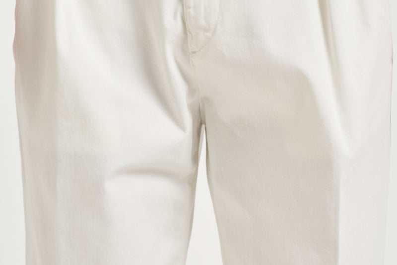 Pantalone uomo doppia pinces bianco BELLO 400008120 BRIGLIA 