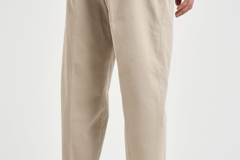 Pantalone uomo doppia pinces beige BELLO 40000823 BRIGLIA 