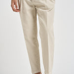 Pantalone uomo in velluto a costine panna BELLOD 400045103 BRIGLIA 