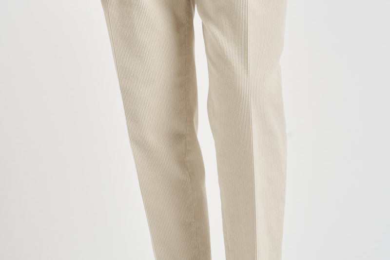 Pantalone uomo in velluto a costine panna BELLOD 400045103 BRIGLIA 