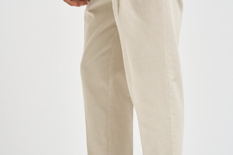 Pantalone uomo in velluto a costine panna BELLOD 400045103 BRIGLIA 