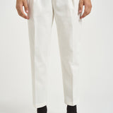 Pantalone uomo doppie pinces bianco BELLOD 400121120 BRIGLIA 