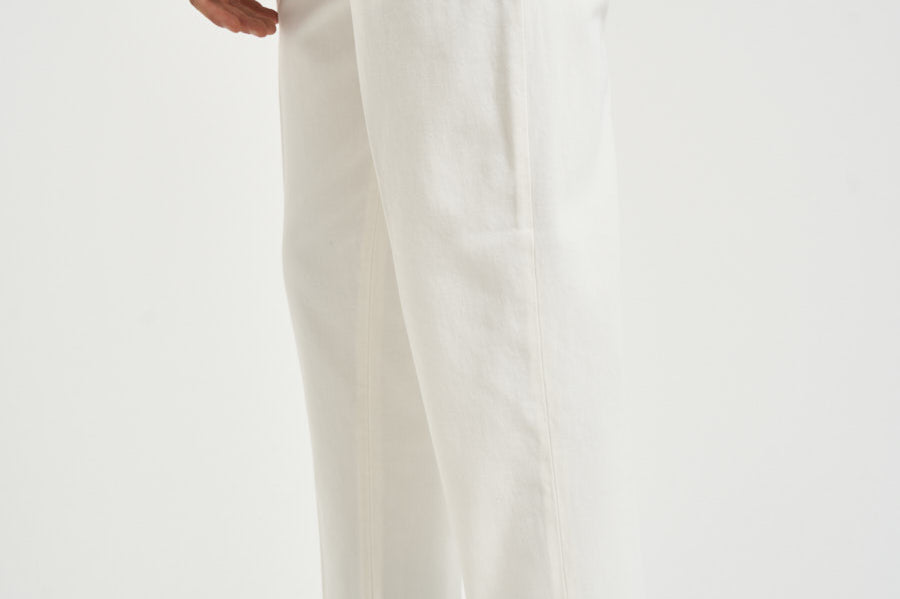 Pantalone uomo doppie pinces bianco BELLOD 400121120 BRIGLIA 