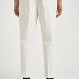 Pantalone uomo doppie pinces bianco BELLOD 400121120 BRIGLIA 