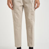 Pantalone uomo doppie pinces ecrù BELLOD 40012123 BRIGLIA 