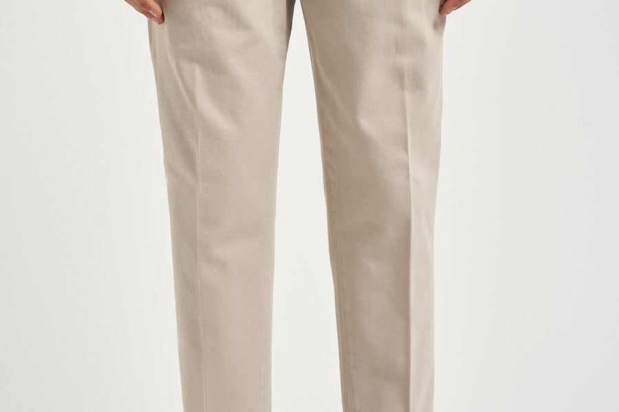 Pantalone uomo doppie pinces ecrù BELLOD 40012123 BRIGLIA 