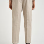 Pantalone uomo doppie pinces ecrù BELLOD 40012123 BRIGLIA 