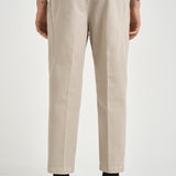 Pantalone uomo doppie pinces ecrù BELLOD 40012123 BRIGLIA 