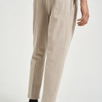 Pantalone uomo doppie pinces ecrù BELLOD 40012123 BRIGLIA 