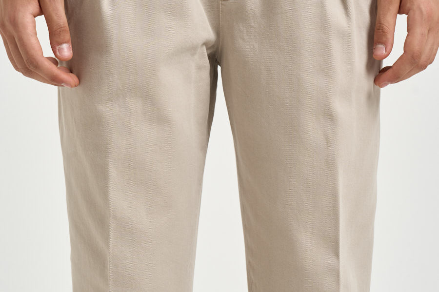Pantalone uomo doppie pinces ecrù BELLOD 40012123 BRIGLIA 