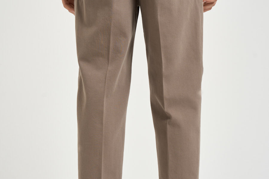 Pantalone uomo doppie pinces fango BELLOD 40012136 BRIGLIA 