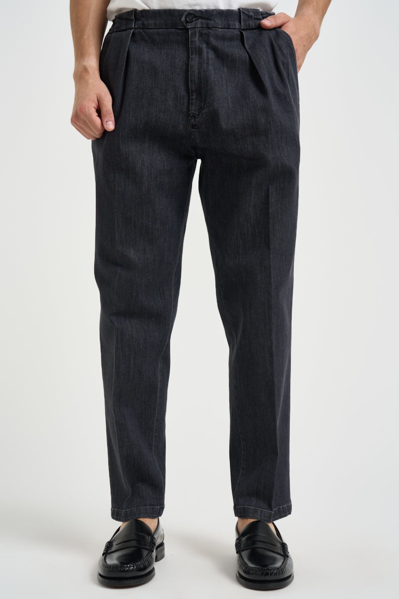 Pantaloni uomo in denim grigio BELLOD 400169641 BRIGLIA 