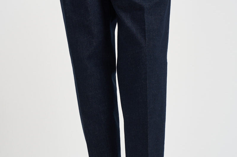 Jeans uomo con pinces in denim blu scuro BELLOJ 40019541 BRIGLIA 