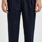 Jeans uomo con pinces in denim blu scuro BELLOJ 40019541 BRIGLIA 
