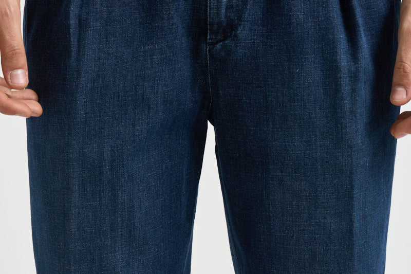 Jeans uomo con pinces blu denim BELLOJ 40019561 BRIGLIA 