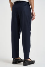 Pantalone uomo sartoriale in lana blu BELLOS 40019111 BRIGLIA 
