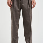 Pantalone uomo sartoriale in lana marrone BELLOS 40019136 BRIGLIA 
