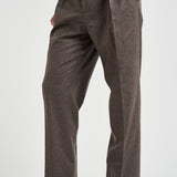 Pantalone uomo sartoriale in lana marrone BELLOS 40019136 BRIGLIA 