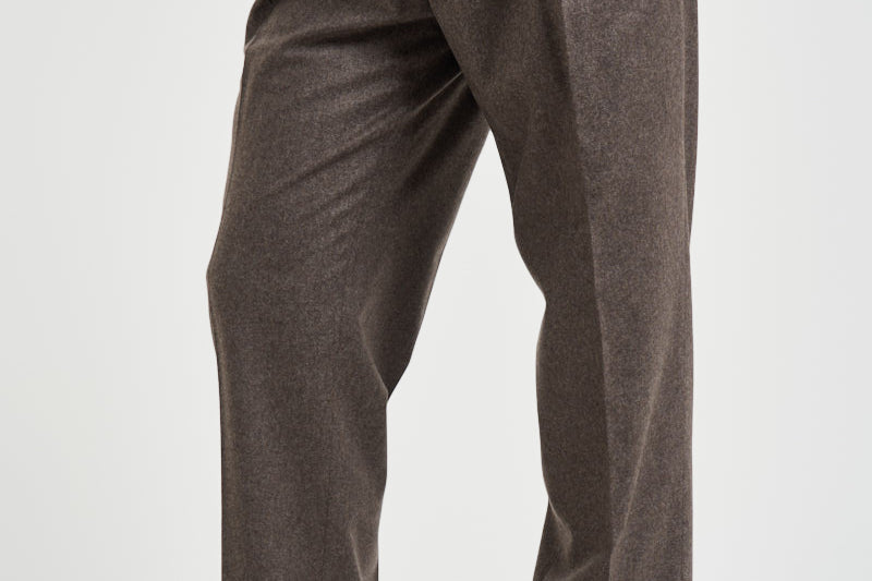 Pantalone uomo sartoriale in lana marrone BELLOS 40019136 BRIGLIA 
