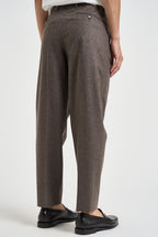 Pantalone uomo sartoriale in lana marrone BELLOS 40019136 BRIGLIA 