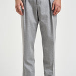 Pantalone uomo sartoriale in lana grigio chiaro BELLOS 40019140 BRIGLIA 
