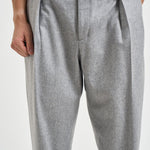 Pantalone uomo sartoriale in lana grigio chiaro BELLOS 40019140 BRIGLIA 