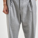 Pantalone uomo sartoriale in lana grigio chiaro BELLOS 40019140 BRIGLIA 
