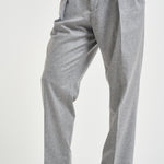 Pantalone uomo sartoriale in lana grigio chiaro BELLOS 40019140 BRIGLIA 