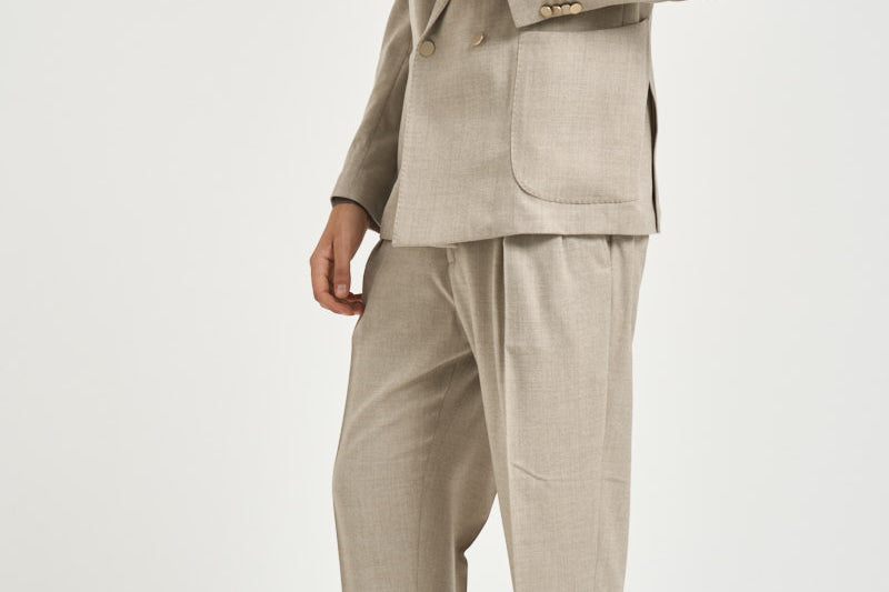 Abito uomo doppiopetto beige GHERIPO 40012023 BRIGLIA 