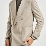 Abito uomo doppiopetto beige GHERIPO 40012023 BRIGLIA 