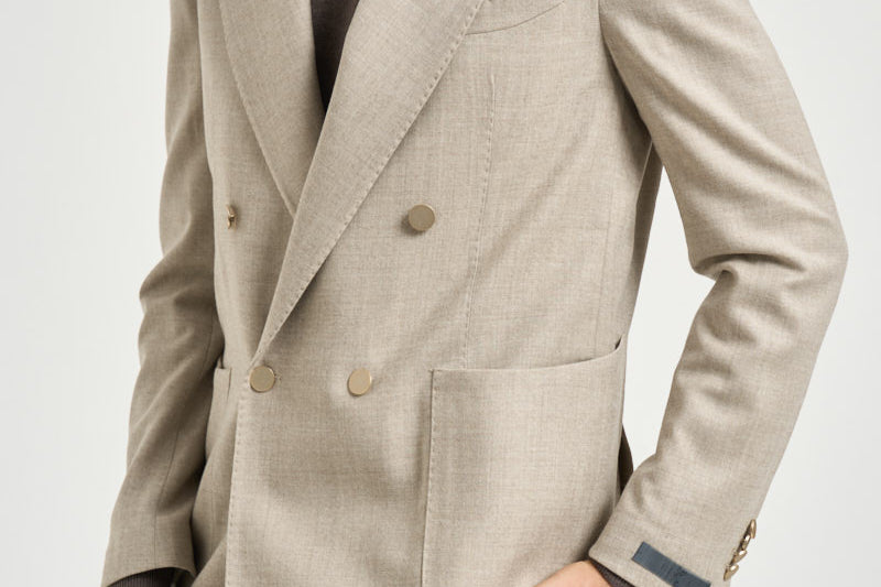 Abito uomo doppiopetto beige GHERIPO 40012023 BRIGLIA 