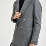 Abito uomo doppiopetto grigio antracite GHERIPO 40012060 BRIGLIA 