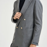 Abito uomo doppiopetto grigio antracite GHERIPO 40012060 BRIGLIA 