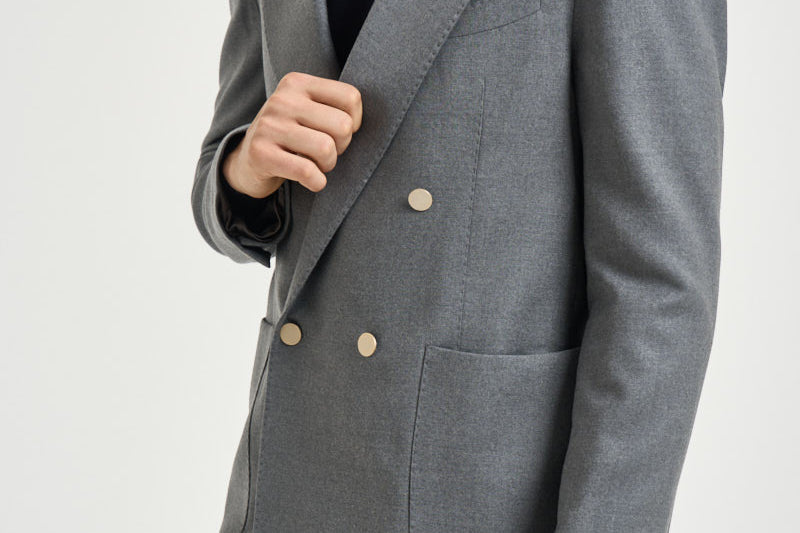 Abito uomo doppiopetto grigio antracite GHERIPO 40012060 BRIGLIA 