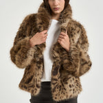 Giacca donna in eco-pelliccia animalier 7323 LE1LEO BULLY 