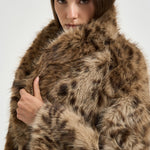 Giacca donna in eco-pelliccia animalier 7323 LE1LEO BULLY 
