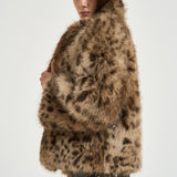 Giacca donna in eco-pelliccia animalier 7323 LE1LEO BULLY 